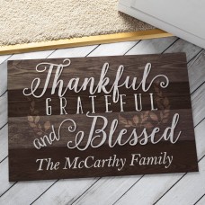 Personalized Doormat - Thankful, Grateful and Blessed   565188159